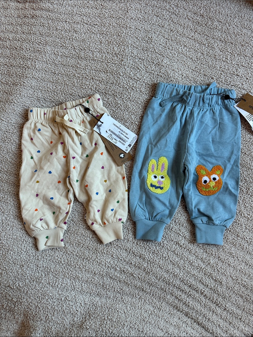 Molo Lot of 2 Organic Cotton Joggers- 6 Months NWT